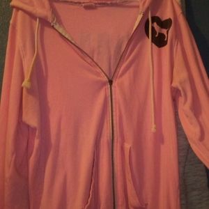 Pink zip up hoodie